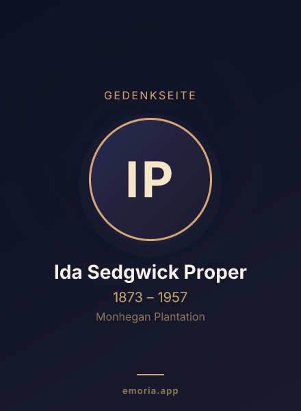 Gedenkportrait von Ida Sedgwick Proper