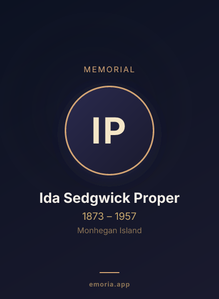 Memorial portrait of Ida Sedgwick Proper
