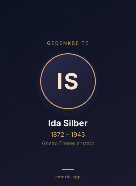 Gedenkportrait von Ida Silber