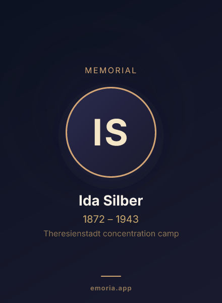Memorial portrait of Ida Silber