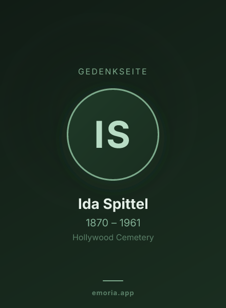 Gedenkportrait von Ida Spittel