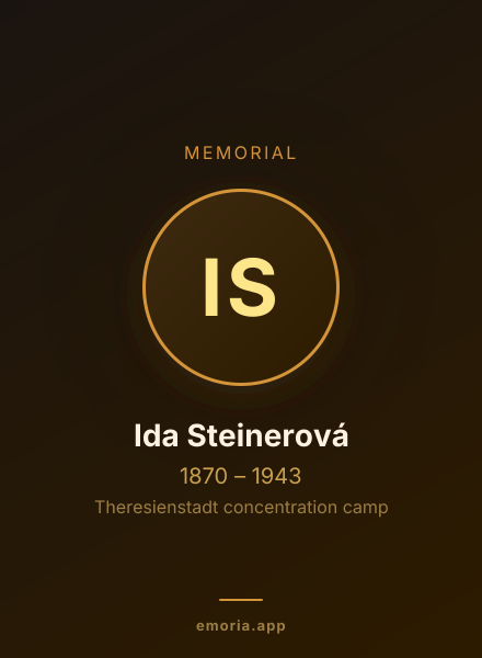 Memorial portrait of Ida Steinerová