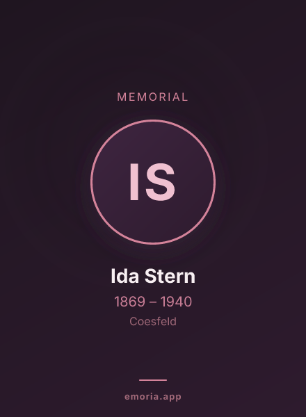 Memorial portrait of Ida Stern
