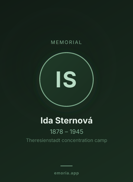 Memorial portrait of Ida Sternová