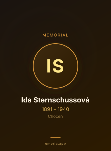 Memorial portrait of Ida Sternschussová