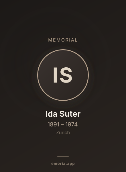 Memorial portrait of Ida Suter