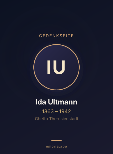 Gedenkportrait von Ida Ultmann