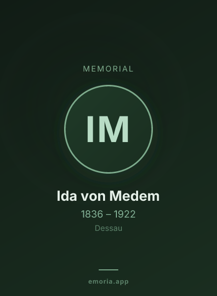 Memorial portrait of Ida von Medem