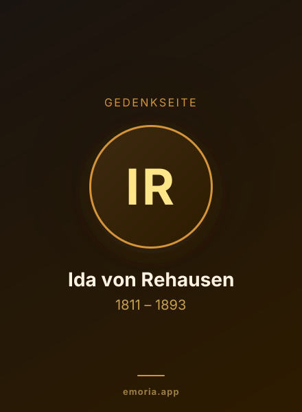 Gedenkportrait von Ida von Rehausen