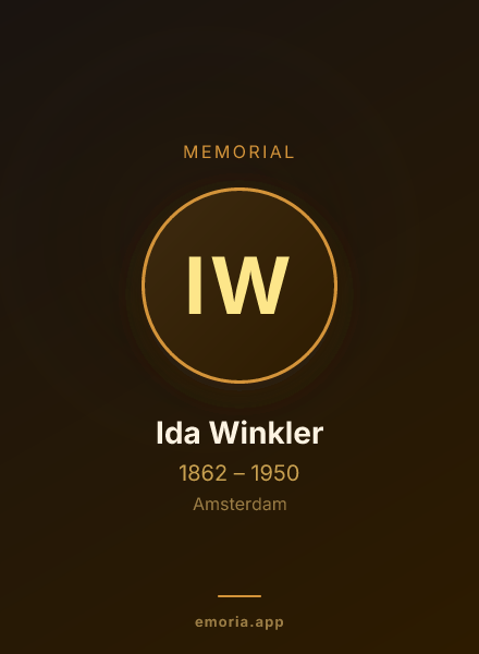 Memorial portrait of Ida Winkler