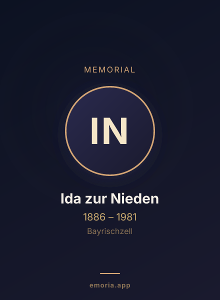 Memorial portrait of Ida zur Nieden