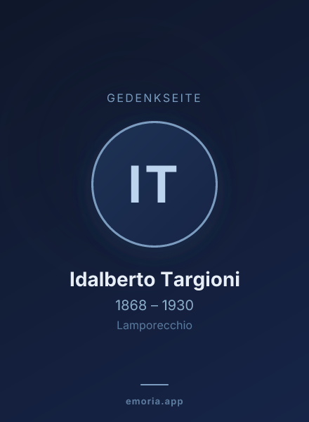 Gedenkportrait von Idalberto Targioni