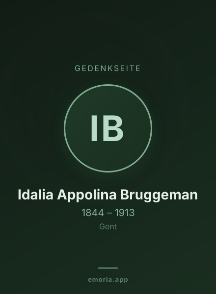 Gedenkportrait von Idalia Appolina Bruggeman