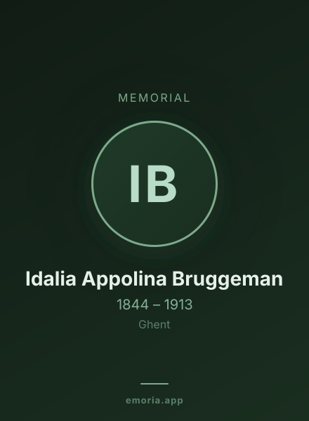 Memorial portrait of Idalia Appolina Bruggeman