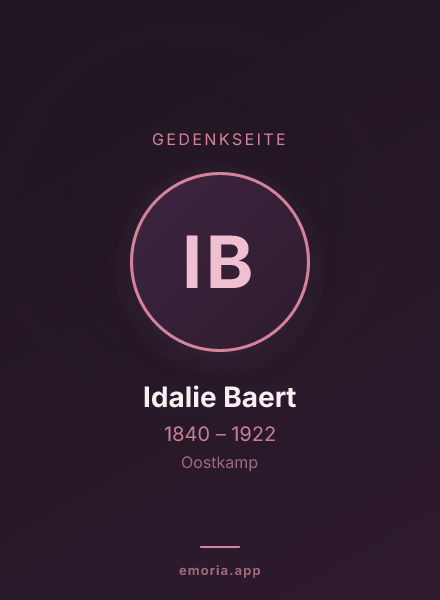 Gedenkportrait von Idalie Baert