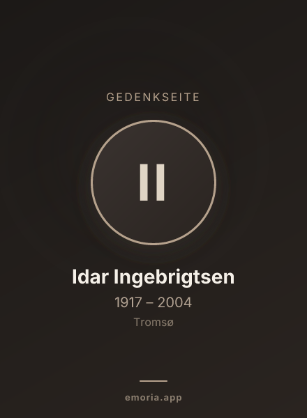 Gedenkportrait von Idar Ingebrigtsen