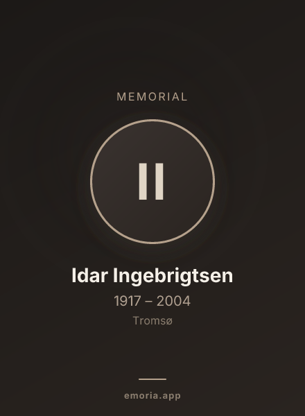 Memorial portrait of Idar Ingebrigtsen