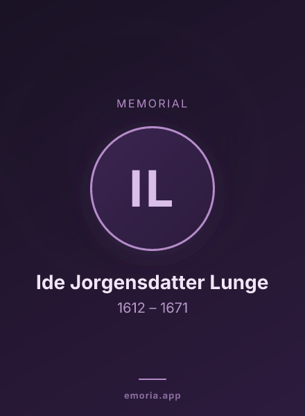 Memorial portrait of Ide Jorgensdatter Lunge