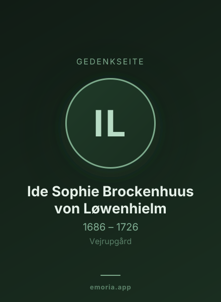 Gedenkportrait von Ide Sophie Brockenhuus von Løwenhielm
