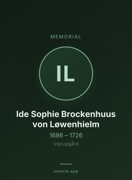Memorial portrait of Ide Sophie Brockenhuus von Løwenhielm