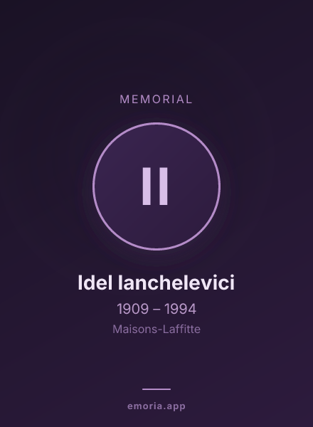 Memorial portrait of Idel Ianchelevici