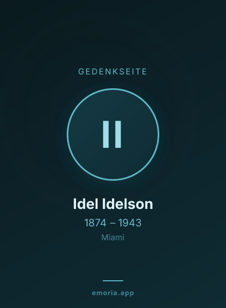 Gedenkportrait von Idel Idelson