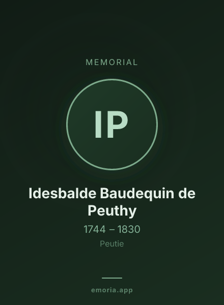 Memorial portrait of Idesbalde Baudequin de Peuthy