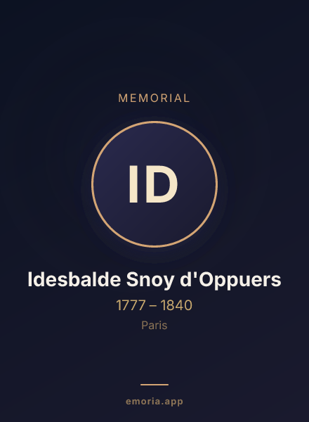 Memorial portrait of Idesbalde Snoy d'Oppuers