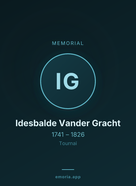 Memorial portrait of Idesbalde Vander Gracht