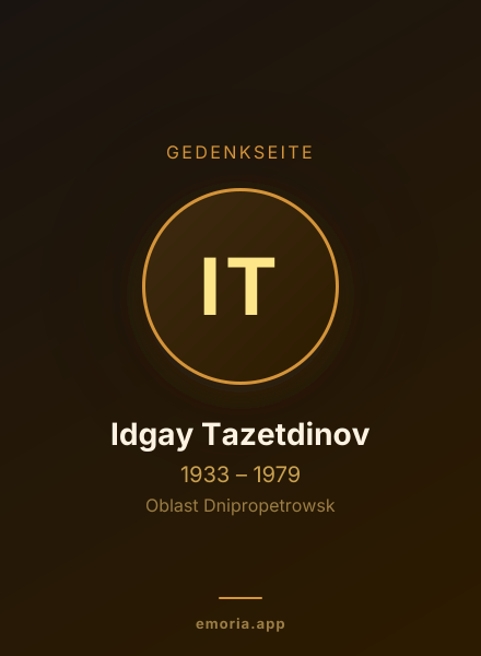 Gedenkportrait von Idgay Tazetdinov