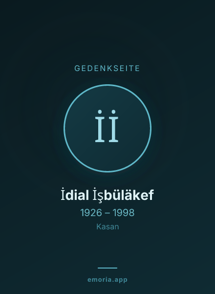 Gedenkportrait von İdial İşbüläkef