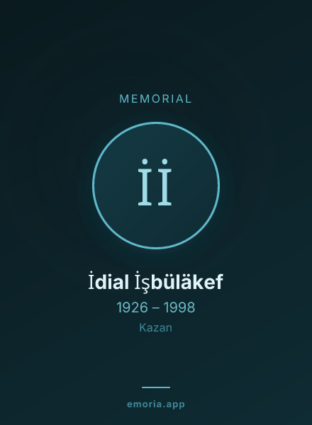 Memorial portrait of İdial İşbüläkef