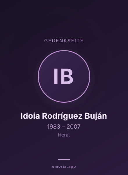 Gedenkportrait von Idoia Rodríguez Buján
