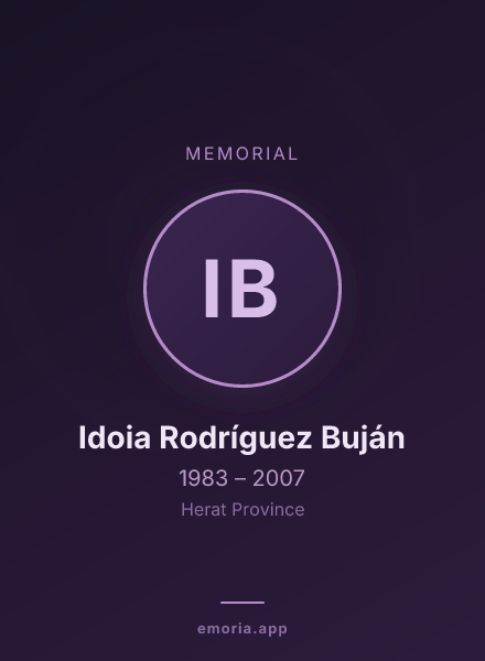 Memorial portrait of Idoia Rodríguez Buján