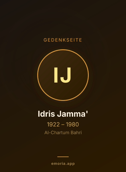Gedenkportrait von Idris Jamma'