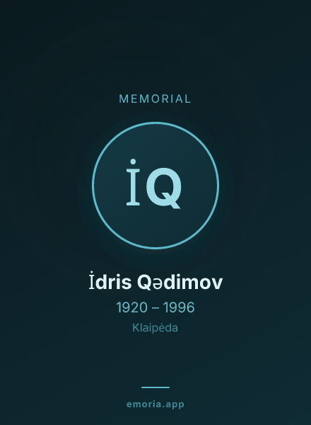 Memorial portrait of İdris Qədimov