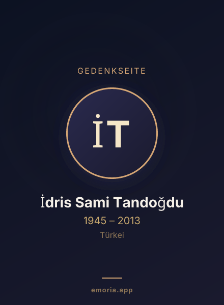Gedenkportrait von İdris Sami Tandoğdu