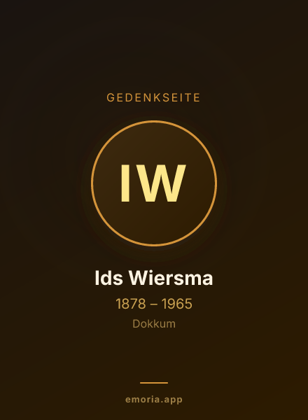 Gedenkportrait von Ids Wiersma