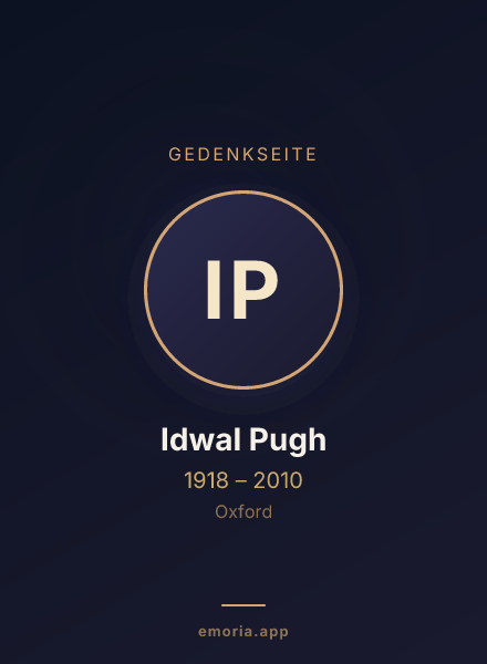 Gedenkportrait von Idwal Pugh