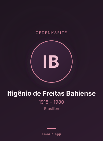 Gedenkportrait von Ifigênio de Freitas Bahiense
