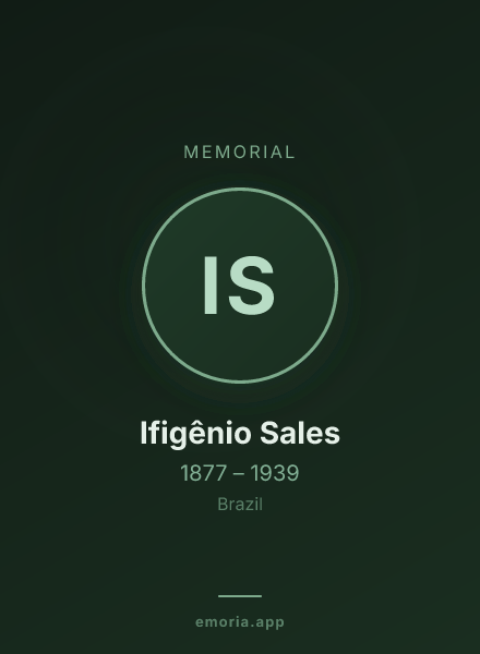 Memorial portrait of Ifigênio Sales
