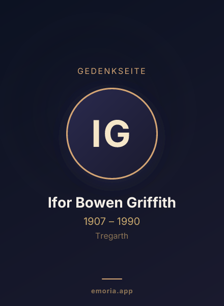 Gedenkportrait von Ifor Bowen Griffith