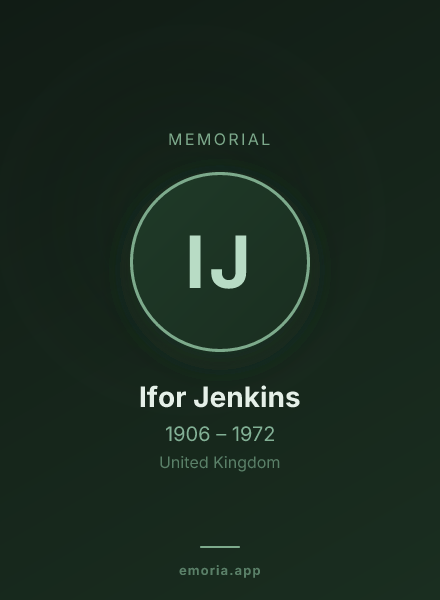 Memorial portrait of Ifor Jenkins