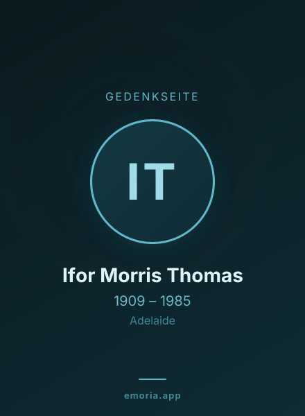 Gedenkportrait von Ifor Morris Thomas