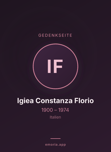 Gedenkportrait von Igiea Constanza Florio