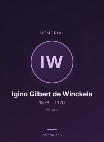 Memorial portrait of Igino Gilbert de Winckels