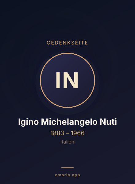 Gedenkportrait von Igino Michelangelo Nuti