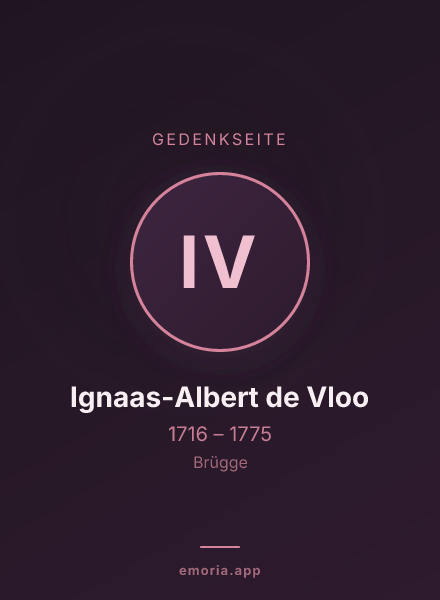 Gedenkportrait von Ignaas-Albert de Vloo