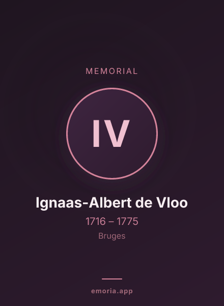 Memorial portrait of Ignaas-Albert de Vloo