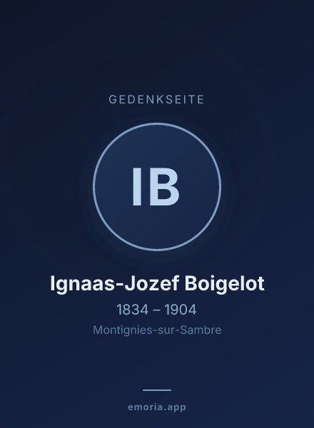 Gedenkportrait von Ignaas-Jozef Boigelot